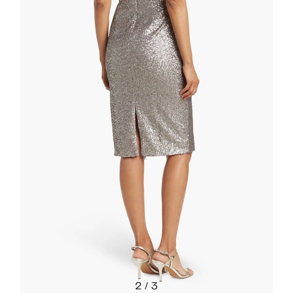 Dress the Population BNWT Elegant Gold Sequin Dress Sz xs - Picture 5 of 7